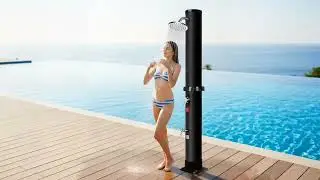 Outdoor Solar Shower 40L Ideal for children's playtime Pet bathing Garden decoration