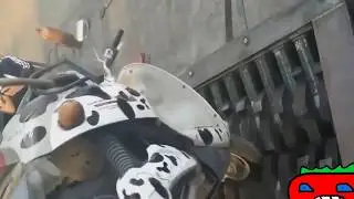Crusher vs motorcycle, bicycle