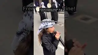 A little girl in Sydney Australia leads a pro-Palestinian rally #gaza #palestine #australia #shorts