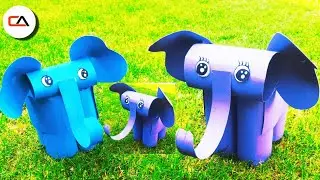 Ab Paper Elephant Banana Buht Hi Asan/How to make paper elephant/Elephant With Paper/#creativeaneesa