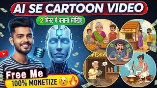 🤯 AI Cartoon Story Generator! | FULL TUTORIAL in HINDI | Make Your Own Animated Video FREE