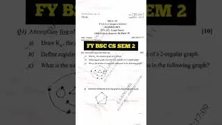 SPPU FY BSC CS Question Paper 2021-22 SEM 2 | Graph Theory paper 2 #fy_bsc_cs #shorts