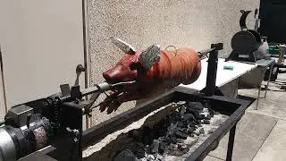 Cooking a whole pig - 4th of July