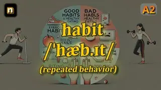 [n] Habit meaning (repeated behavior) with 5 examples