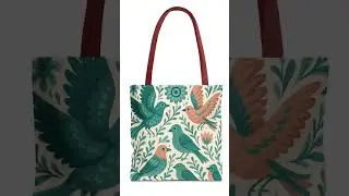 Bohemian Tote Bag with Folk Design for Nature Lovers