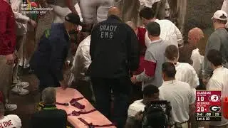 Alabama Player Collapses on Sideline
