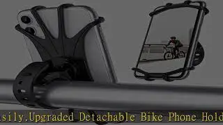 ORIbox Bike Phone Mount, Motorcycle Handlebar Mount, 360&deg; Rotation Silicone Bicycle Phone Holder, C