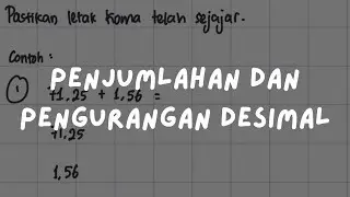🦿 Langkah 023: Penjumlahan dan Pengurangan Desimal | Fundamental Matematika Alternatifa