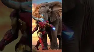 Elephant and iron man hybrid photo