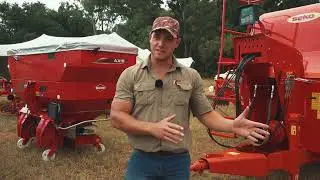Rovic leers proudly demostrates the Krone Comprima F125 baler at the annual Baler Challenge