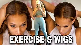 😅 SWEATPROOF GLUE? :  How To Exercise WHILE WEARING A LACE WIG