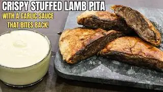 Crispy Lamb Stuffed Pita with Garlic Thunder | Arayes & Toum Recipe