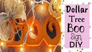Dollar Tree DIY Boo Sign | 2022 Halloween Craft