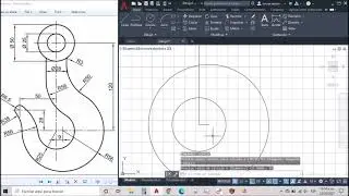 🔵 DIBUJO 2 de PIEZA MECÁNICA en AUTOCAD 2d - Gancho De Elevación