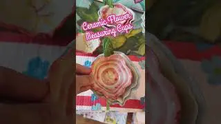 Ceramic Flower Measuring Cups #baking #galenaillinois #smallbusiness #flowers #kitchenshop