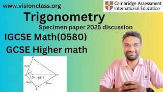 Trigonometry Cosine Rule IGCSE Math 0580 #specimenpaper2025 #igcsemath #visionigcse #extendedmath