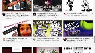 My recommended is full with Jonathan galindo troll videos
