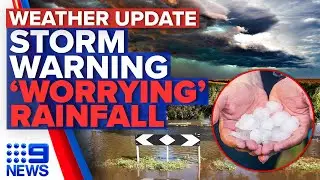 Storm warning in NSW, &lsquo;worrying&rsquo; rainfall to strike Victoria&rsquo;s flood zones | 9 News Australia