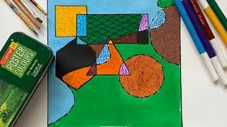 Geometrical Shapes Overlapping Design