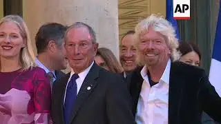 Bloomberg, Gates and Branson meet Macron ahead of summit