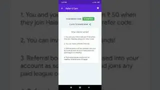 Hala play referral code / referral code for halaplay / pubg mobile / 50 rs for free