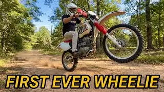 First Wheelie & Test Ride on a Honda XR400
