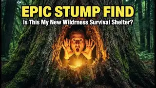 Epic Stump Find: Is This My New Wilderness Survival Shelter?