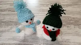 Muñeco de nieve amigurumi, fácil y rápido