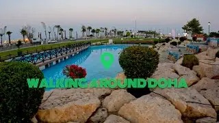 Walking Around Mia Park| Fish Market |Souq Waqif | 4k