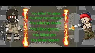 MINI MILITIA HANDCAM GAMEPLAY !!! 20+ kills ☠️☠️