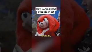 Sonic 3 puppeteers do their own Sonic & Knuckles voices on set! #sonicmovie3 #puppet #puppeteer