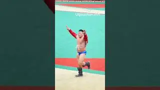 Match highlights of L. Enkhsaruul,&ldquo;Nachin&rdquo; wrestler in Mongolian Traditional Wrestling🔥