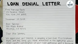 How To Write A Loan Denial Letter Step by Step Guide | Writing Practices