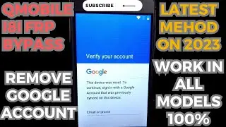QMobile i8i Google Account Remove ByPass Testd Method 2023 - How To Google Account QMobil i8i FRP