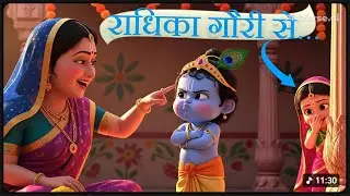 Radhika Gori Se 💛 | Cute Radha Krishna Song | Kids Bhajan | Joy Jungle Cartoonz