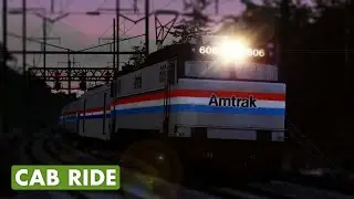 Train Simulator — 'Cold & Dark' Scenario (GE E60) w/ Conductor Announcements — NEC