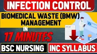 Infection Control & Biomedical Waste (BMW) Management in 17 Minutes | BSc Nursing | INC Syllabus
