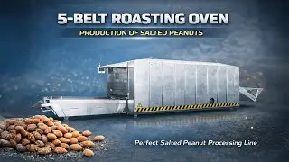5-Belt Roasting Oven | Salted Peanut Production Line (Salting + Coating + Roasting + Discharge)