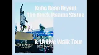 Los Angeles Walk Tour, visiting Kobe Bryant Statue 2-8-24 and the LA Live.