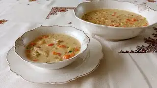 Soupe crémeuse aux légumes et au poulet  / شوربة الخضر و الدجاج  كريمية