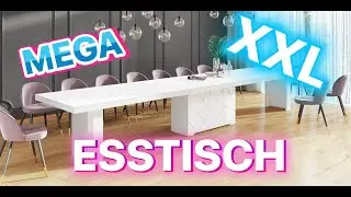 Gro&szlig;er Esstisch XXL 18 Personen Ausziehbar | Moderner Konferenztisch HEK-111 | www.designimpex.de