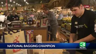 Meet Sebastian, the country's fastest grocery store bagger from Davis