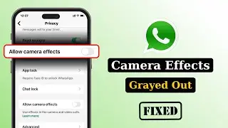 Fix WhatsApp Camera Effects Not Turning On / Grayed Out on iPhone
