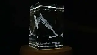 3D Engraved Crystal Macuahuitl - A Stunning Aztec Display Weapon Replica - FSWP35