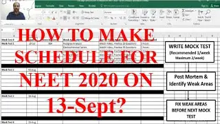 70 Days Remaining in NEET 2020 - How to Make Schedule? Schedule on NEETprep Telegram Channel