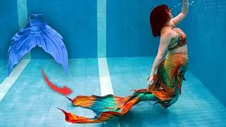 Mermaid Pool Training & Practice - Filmed on 360 Camera