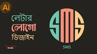 letter logo design illustrator bangla tutorial