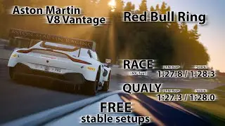 ACC 1.10 - Aston Martin V8 Vantage GT3 - Red Bull Ring - FREE stable Race & Qualy setups