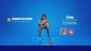 Unlocking (Golden Agent) TNTINA Style! (Spending V-Bucks Buying NEW Fortnite Skin) & NEW XP COIN