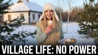 Winter Cooking Without Power | Frozen Day in a Ukrainian Village ASMR